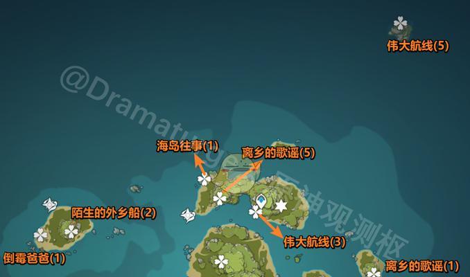 《原神》游戏螃蟹岛坐标位置揭秘（探索神秘海域）  第1张