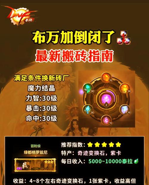 地下城搬砖赚门票的方法是什么？如何高效赚取？  第3张