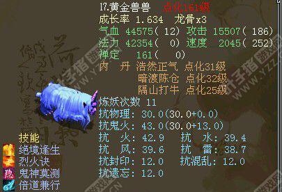 大话西游小黄金兽技能使用技巧？  第3张