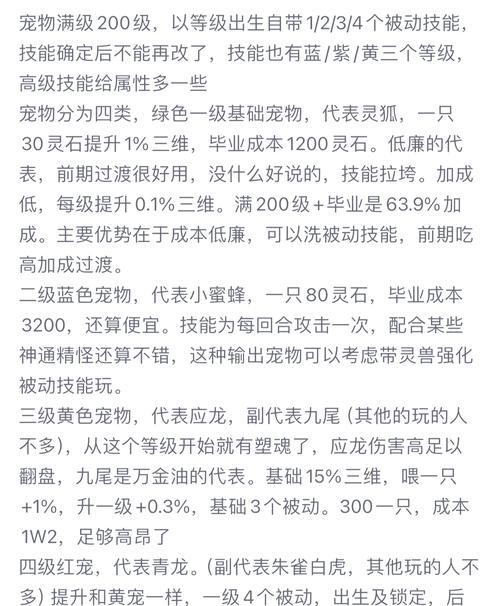 寻仙宠物潜能满级需要哪些条件？如何快速提升宠物潜能？  第2张